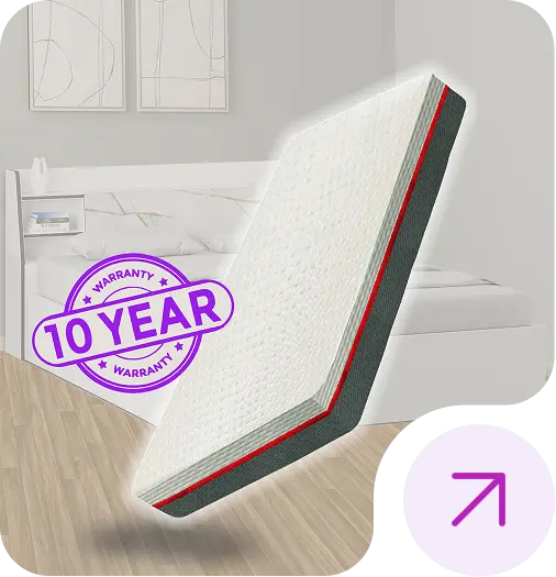 Bedroom with a mattress featuring orthopaedic foam.